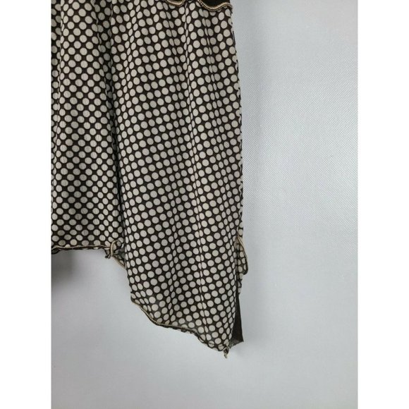 Studio M Brown Polka Dot Printed Top Blouse Sz LP - Picture 3 of 8